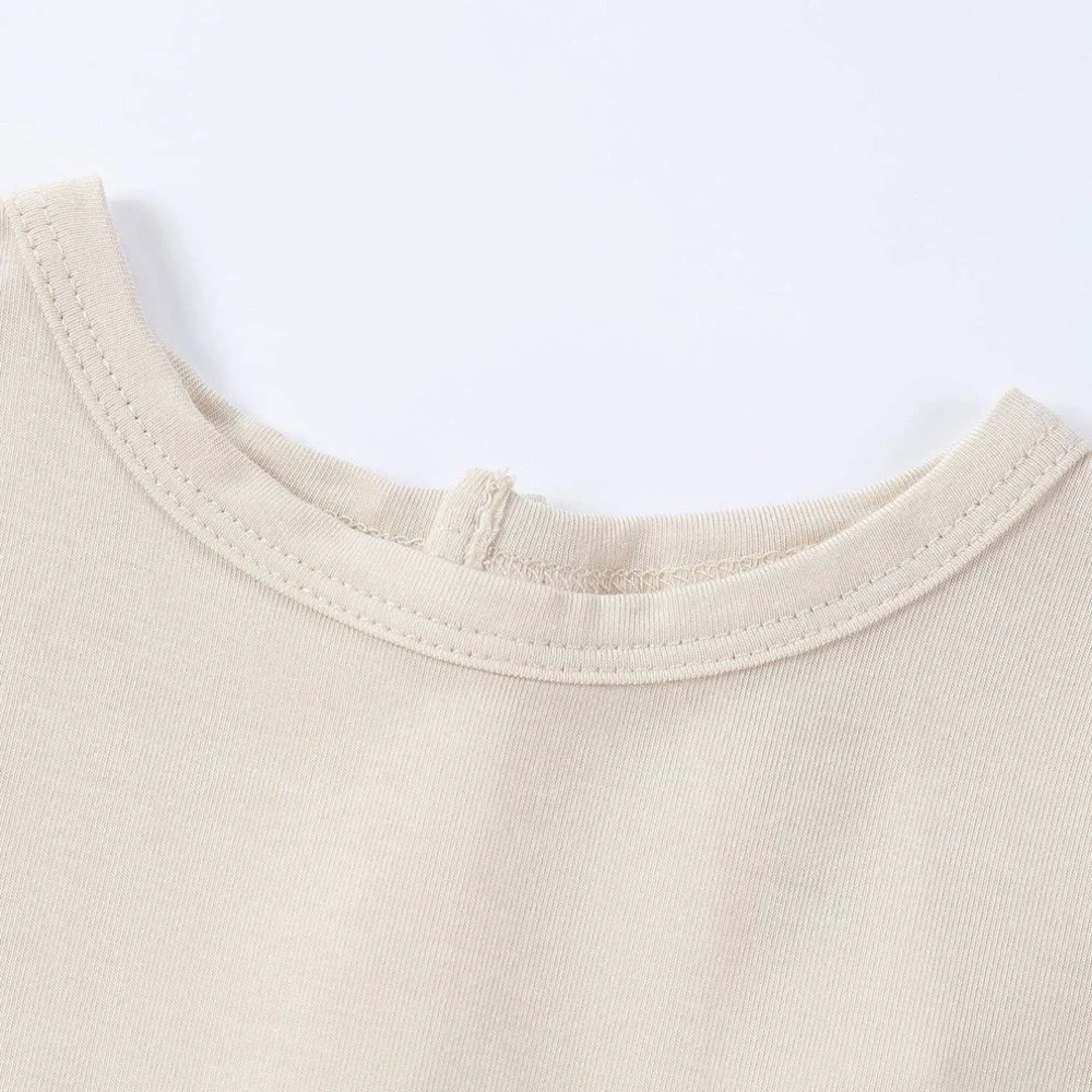 Cream Bamboo Sleeveless Buttoned Jumpsuit